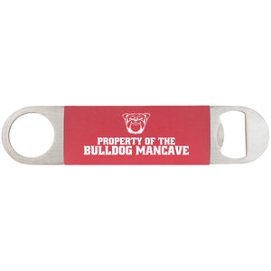 Red/White Bottle Opener with Silicone Grip